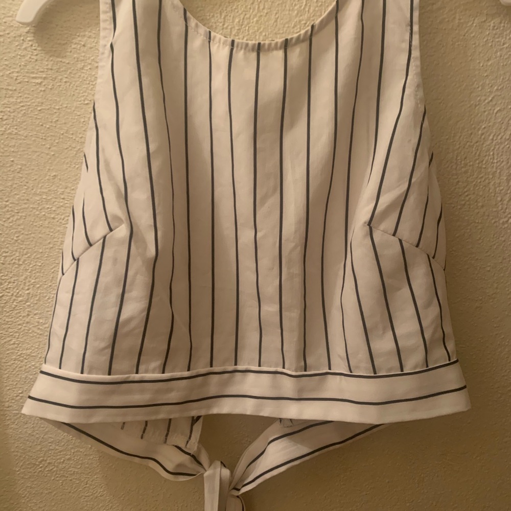 Pinstripe open back tank